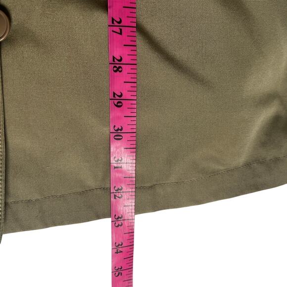 Vintage Misty Harbor Fur Lined Cropped Trench Coat Size 8 - Picture 12 of 13